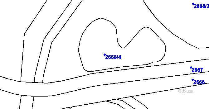 Parcela st. 2668/4 v KÚ Bohdalice, Katastrální mapa