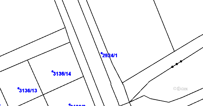 Parcela st. 2924/1 v KÚ Bohdalice, Katastrální mapa
