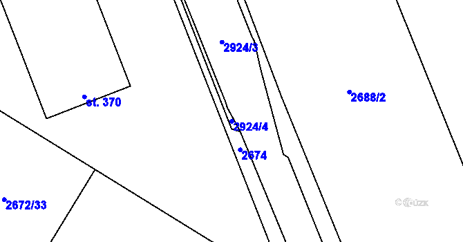 Parcela st. 2924/4 v KÚ Bohdalice, Katastrální mapa