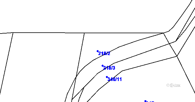 Parcela st. 218/2 v KÚ Řeplice, Katastrální mapa