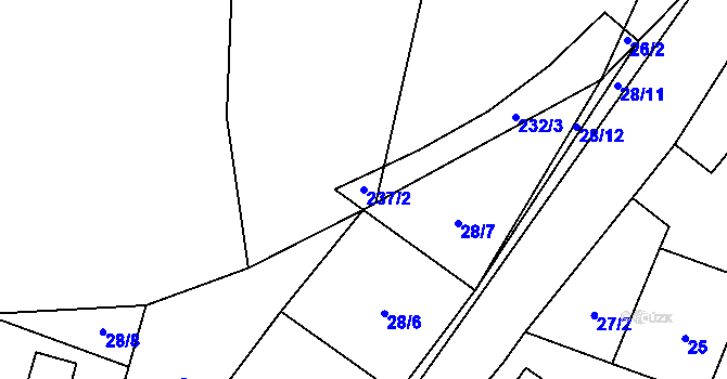 Parcela st. 237/2 v KÚ Řeplice, Katastrální mapa