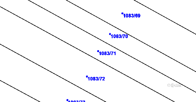 Parcela st. 1083/71 v KÚ Dolní Bohdíkov, Katastrální mapa