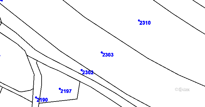 Parcela st. 518/58 v KÚ Bohousová, Katastrální mapa
