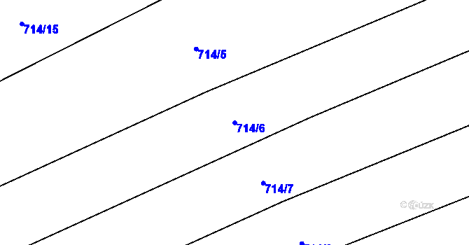 Parcela st. 714/6 v KÚ Bohousová, Katastrální mapa