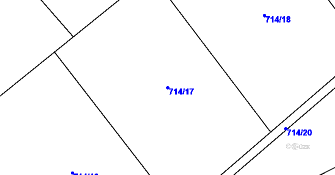 Parcela st. 714/17 v KÚ Bohousová, Katastrální mapa