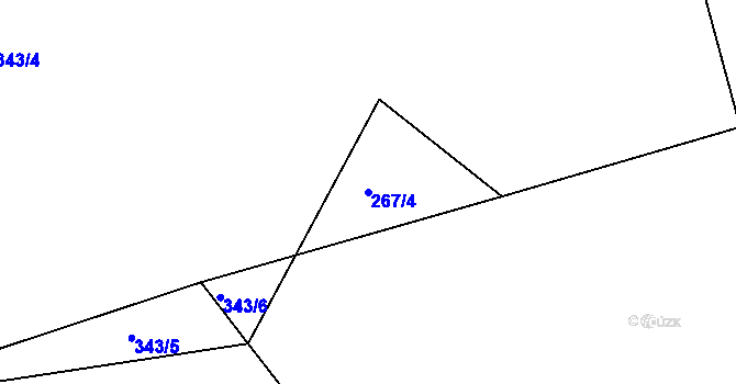 Parcela st. 267/4 v KÚ Bohumileč, Katastrální mapa