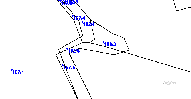 Parcela st. 188/5 v KÚ Bohumilice v Čechách, Katastrální mapa