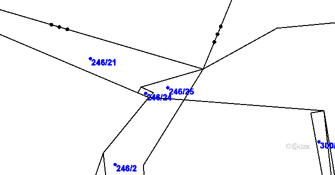 Parcela st. 246/25 v KÚ Bohumilice v Čechách, Katastrální mapa