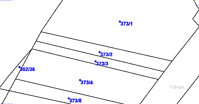 Parcela st. 373/2 v KÚ Bohumilice, Katastrální mapa