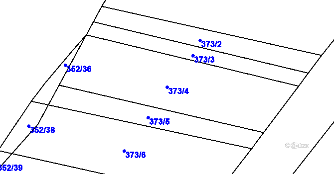 Parcela st. 373/4 v KÚ Bohumilice, Katastrální mapa