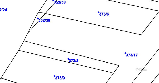 Parcela st. 373/7 v KÚ Bohumilice, Katastrální mapa