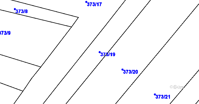 Parcela st. 373/19 v KÚ Bohumilice, Katastrální mapa
