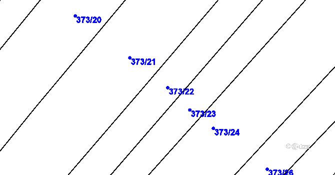 Parcela st. 373/22 v KÚ Bohumilice, Katastrální mapa