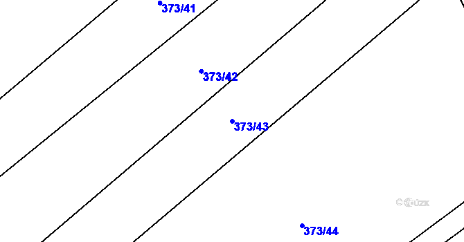 Parcela st. 373/43 v KÚ Bohumilice, Katastrální mapa