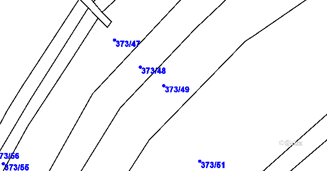 Parcela st. 373/49 v KÚ Bohumilice, Katastrální mapa