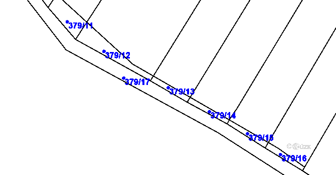 Parcela st. 379/13 v KÚ Bohumilice, Katastrální mapa