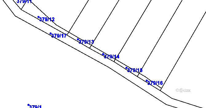 Parcela st. 379/14 v KÚ Bohumilice, Katastrální mapa