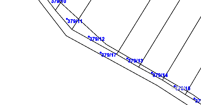 Parcela st. 379/17 v KÚ Bohumilice, Katastrální mapa