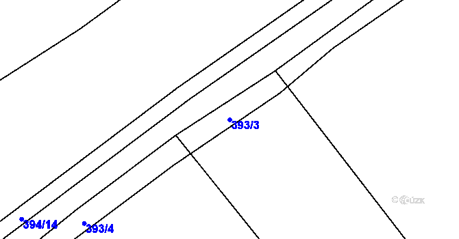 Parcela st. 393/3 v KÚ Bohumilice, Katastrální mapa