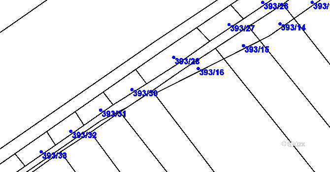 Parcela st. 393/17 v KÚ Bohumilice, Katastrální mapa