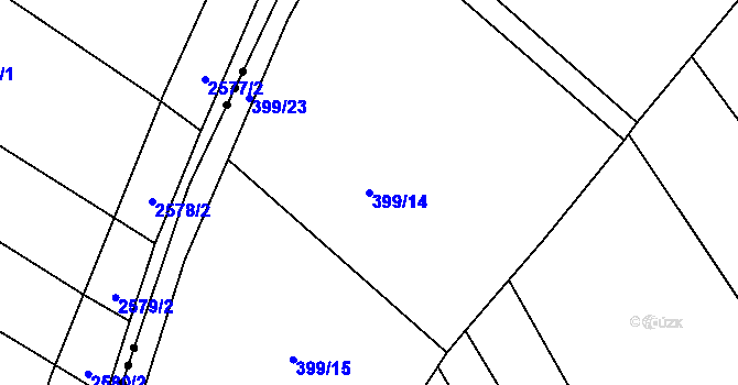 Parcela st. 399/14 v KÚ Bohumilice, Katastrální mapa