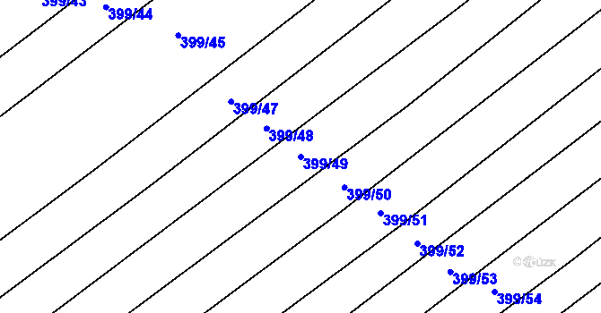 Parcela st. 399/49 v KÚ Bohumilice, Katastrální mapa