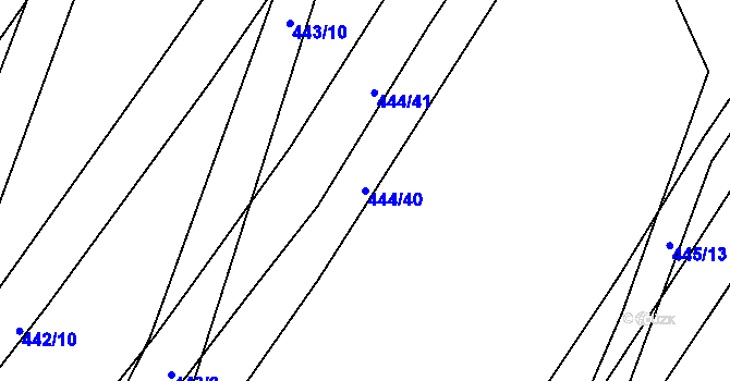 Parcela st. 444/40 v KÚ Bohumilice, Katastrální mapa
