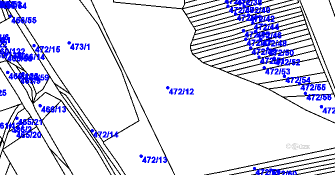 Parcela st. 472/12 v KÚ Bohumilice, Katastrální mapa