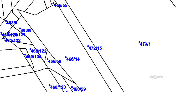 Parcela st. 472/15 v KÚ Bohumilice, Katastrální mapa