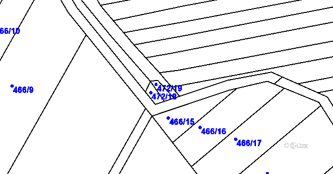 Parcela st. 472/20 v KÚ Bohumilice, Katastrální mapa