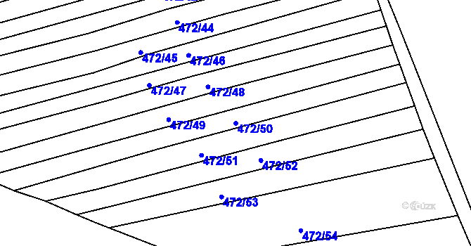 Parcela st. 472/50 v KÚ Bohumilice, Katastrální mapa