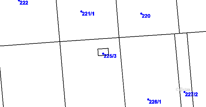 Parcela st. 225/3 v KÚ Bohuslavice nad Metují, Katastrální mapa