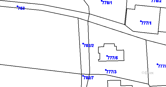 Parcela st. 782/2 v KÚ Bohuslavice nad Metují, Katastrální mapa