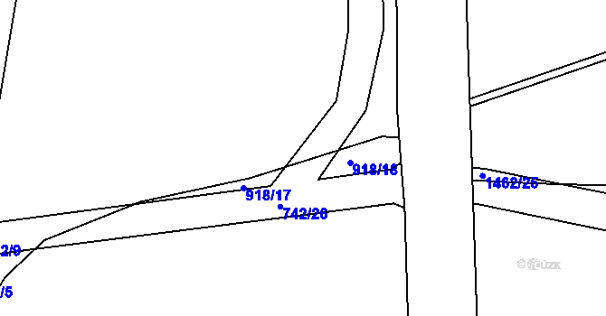 Parcela st. 742/10 v KÚ Bohuslavice nad Metují, Katastrální mapa