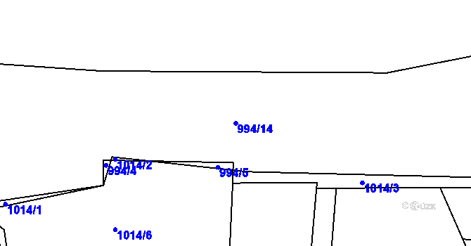 Parcela st. 994/14 v KÚ Bohuslavice nad Metují, Katastrální mapa