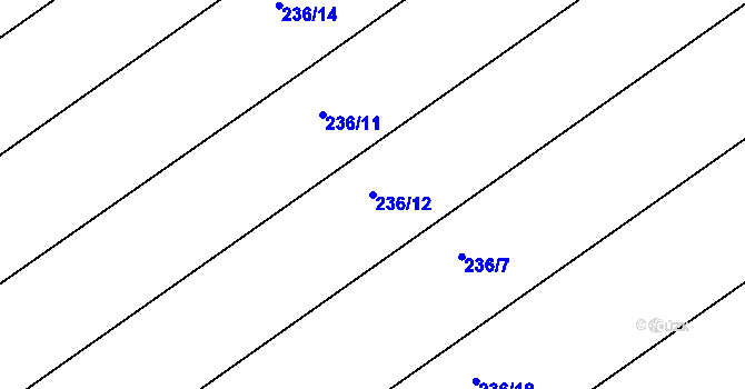 Parcela st. 236/12 v KÚ Bohuslavice, Katastrální mapa