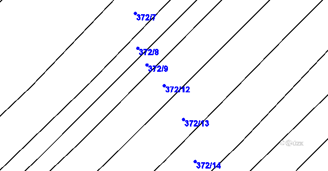 Parcela st. 372/12 v KÚ Bohuslavice u Konice, Katastrální mapa