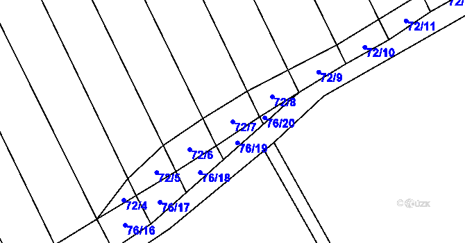 Parcela st. 72/7 v KÚ Polomí, Katastrální mapa