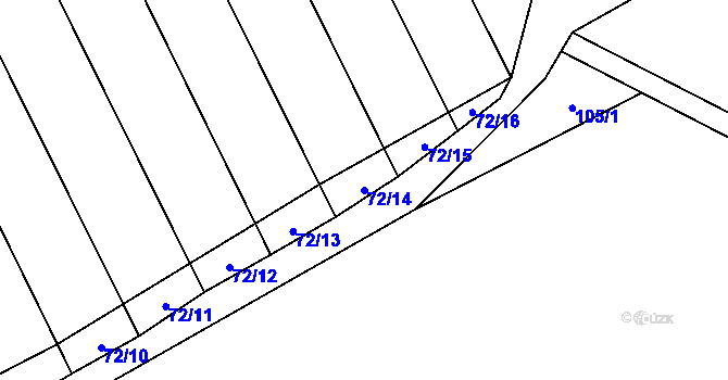 Parcela st. 72/14 v KÚ Polomí, Katastrální mapa