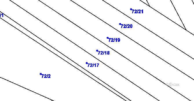 Parcela st. 72/18 v KÚ Polomí, Katastrální mapa