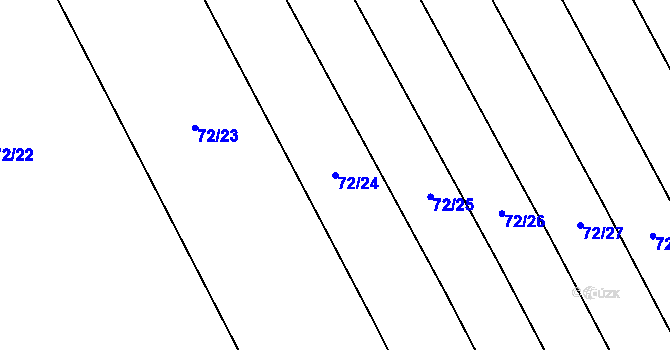 Parcela st. 72/24 v KÚ Polomí, Katastrální mapa