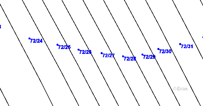 Parcela st. 72/27 v KÚ Polomí, Katastrální mapa