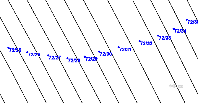 Parcela st. 72/30 v KÚ Polomí, Katastrální mapa