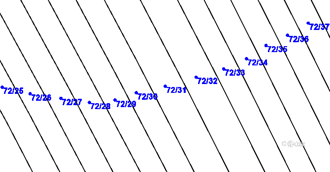Parcela st. 72/31 v KÚ Polomí, Katastrální mapa