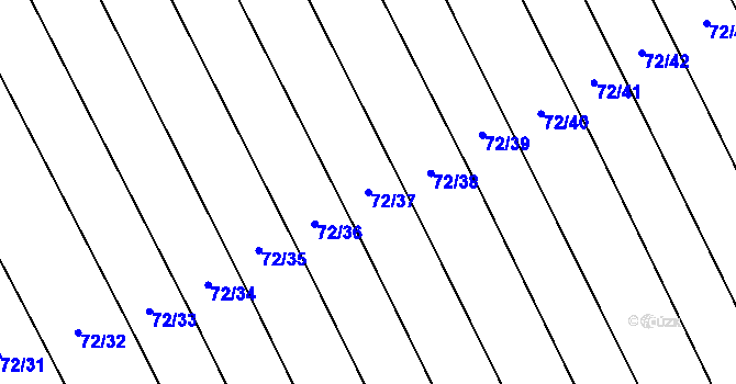 Parcela st. 72/37 v KÚ Polomí, Katastrální mapa