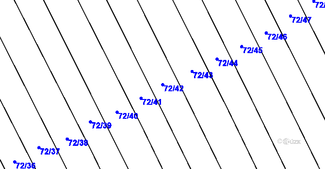 Parcela st. 72/42 v KÚ Polomí, Katastrální mapa
