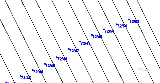 Parcela st. 72/48 v KÚ Polomí, Katastrální mapa