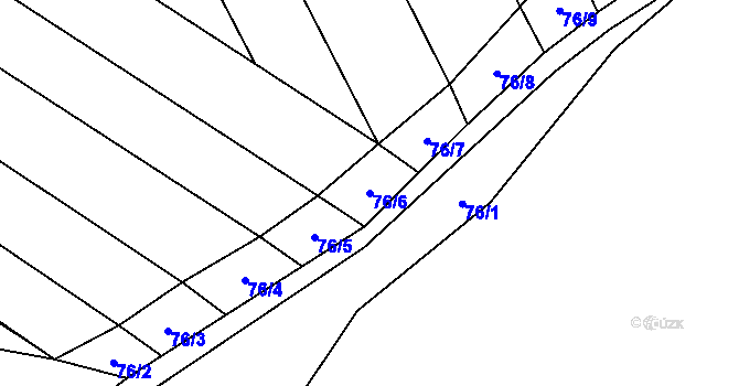 Parcela st. 76/6 v KÚ Polomí, Katastrální mapa