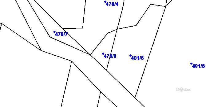 Parcela st. 478/6 v KÚ Polomí, Katastrální mapa