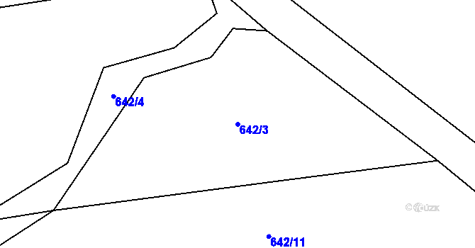 Parcela st. 642/3 v KÚ Polomí, Katastrální mapa